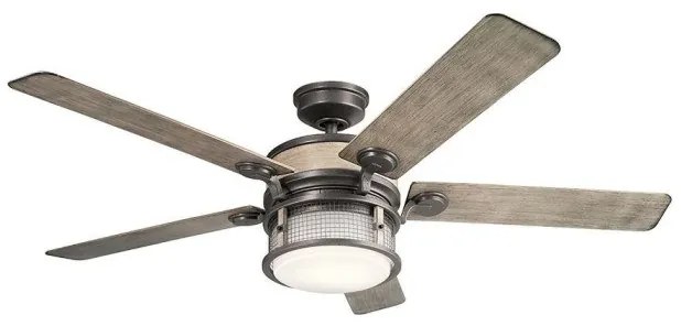 Ανεμιστήρας Οροφής 64,3W IP44 Φωτιστικό LED 10W Γκρι-Μαύρο Τηλεχειριστήριο Ahrendale KLF-AHRENDALE-60-AVI Elstead Lighting-KLF-A KLF-AHRENDALE-60-AVI