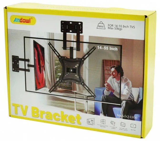 Andowl Q-L030 Βάση Τηλεόρασης Τοίχου έως 55" και 50kg 14-55Inch - TV Stand Wall Mount Bracket