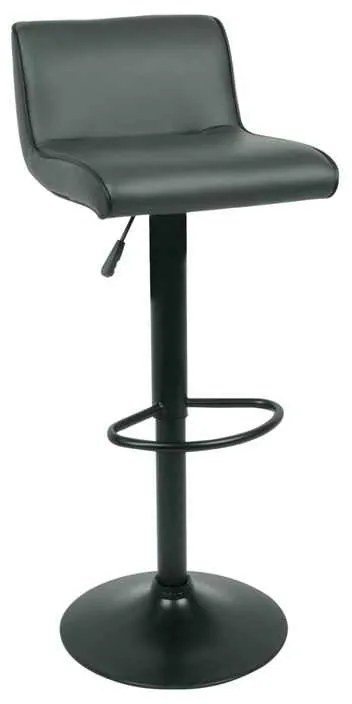 Σκαμπώ Nero Bar PU Γκρι/Βαφή Μαύρη Συσκ.2τμχ 38x38x63/81-83/101cm