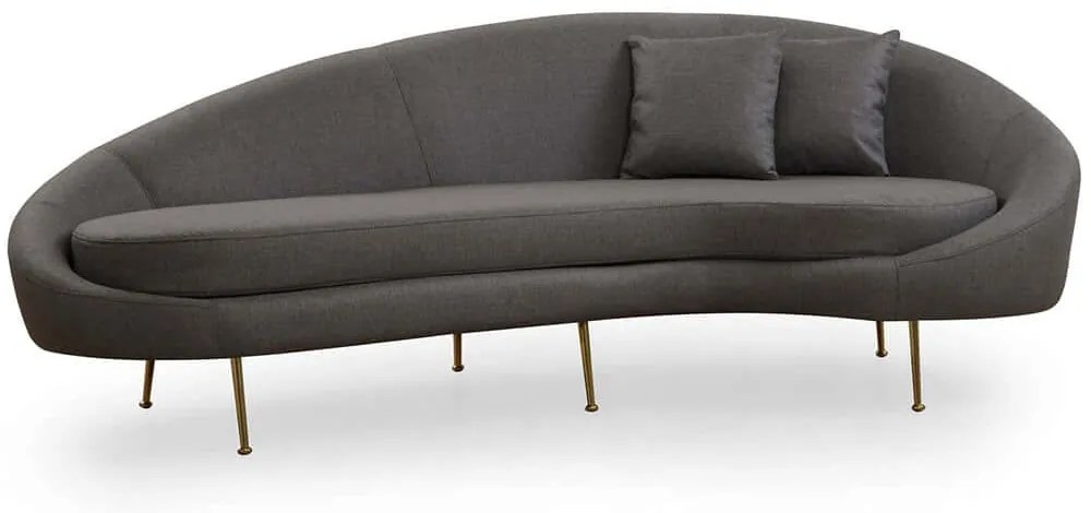 Καναπές Τριθέσιος Eses Right 560ARE1827 255x120x85cm Dark Grey