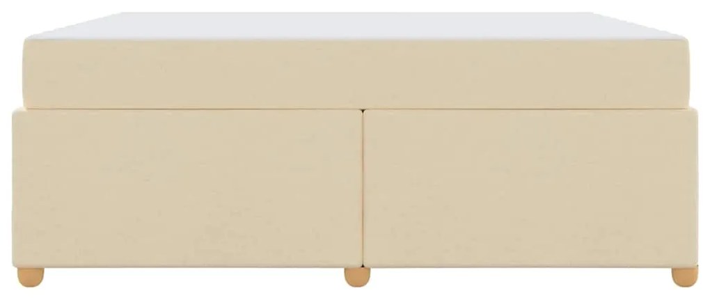vidaXL Σκελετός Κρεβατιού με στρώμα Κρεμ 180 x 200 cm ύφασμα