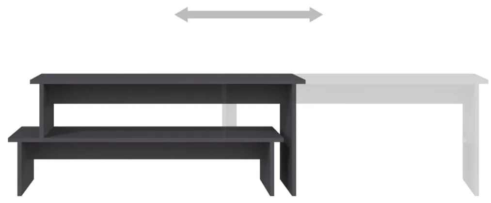 Έπιπλο Τηλεόρασης Γκρι 180 x 30 x 43 εκ. από Επεξ. Ξύλο - Γκρι