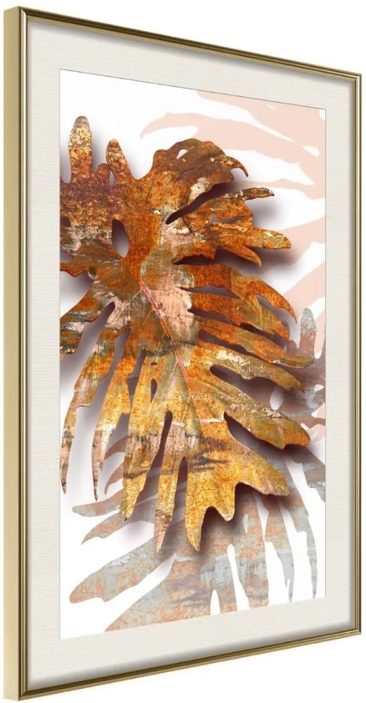 Αφίσα - September Leaves - 30x45 - Χρυσό - Με πασπαρτού