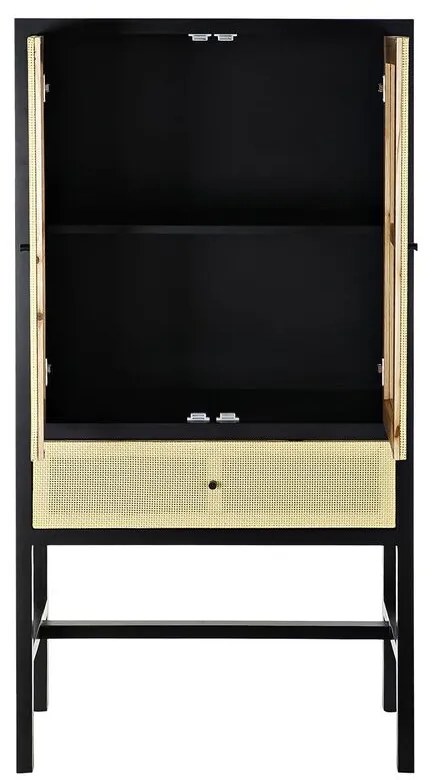 Ντουλάπι DKD Home Decor 80 x 38 x 160 cm Έλατο Φυσικό Μαύρο