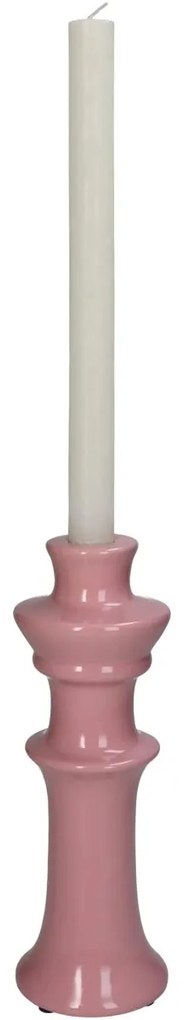 Κηροπήγιο ArteLibre Ροζ Κεραμικό 8x8x24cm