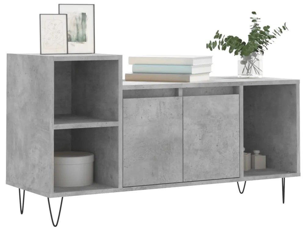 vidaXL Έπιπλο Τηλεόρασης Γκρι Σκυρ. 100x35x55 εκ. Επεξ. Ξύλο