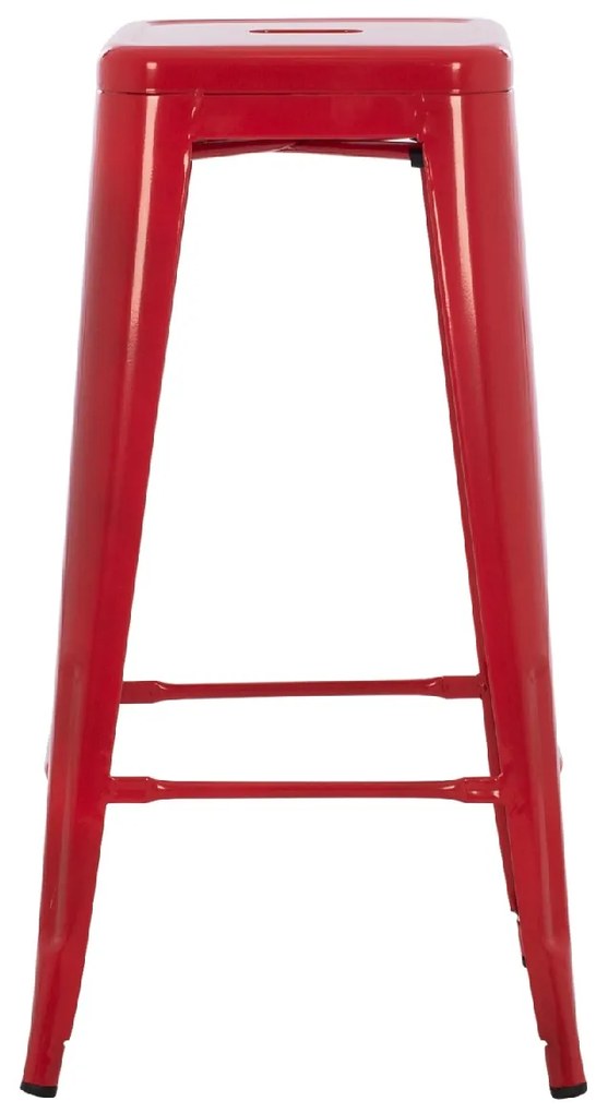 ΣΚΑΜΠΟ BAR ΜΕΤΑΛΛΙΚΟ MELITA ΣΕ ΚΟΚΚΙΝΟ HM8642.04 43x43x78Y εκ.