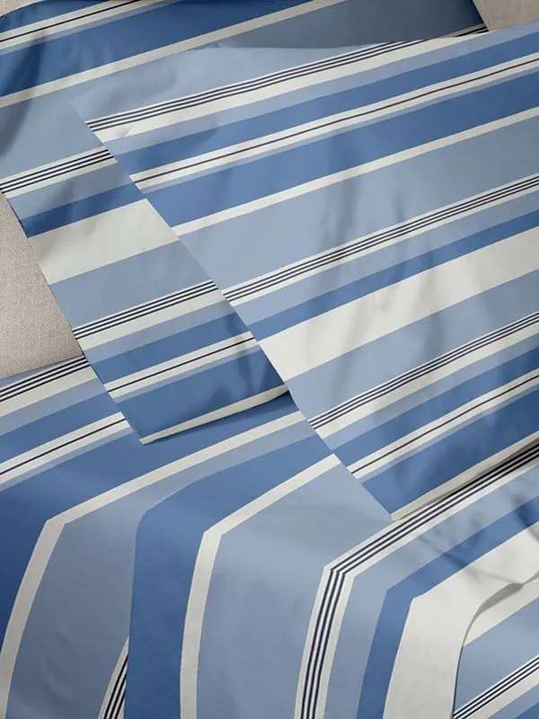 Σετ Σεντόνια Menta Εμπριμέ Διπλό (200x250) Sunshine Home 550 Blue