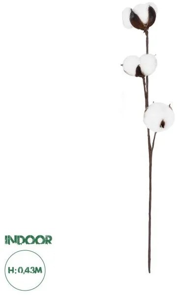 Artificial Garden COTTON BRANCH 20493 Τεχνητό Διακοσμητικό Κλαδί βαμβάκι Υ43cm Globostar 20493