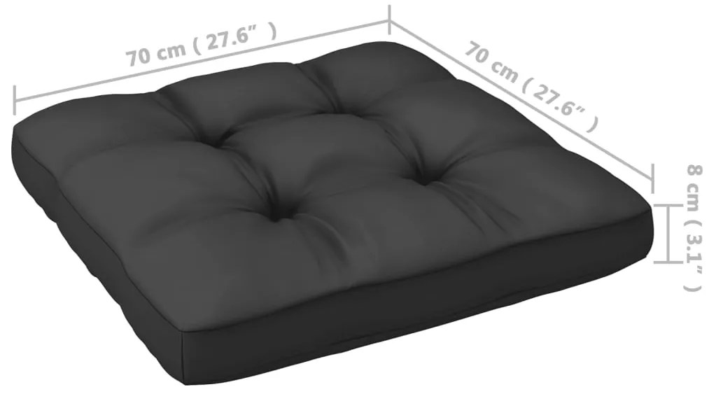 vidaXL Υποπόδια Κήπου 2 τεμ. από Μασίφ Ξύλο Πεύκου με Μαξιλάρια