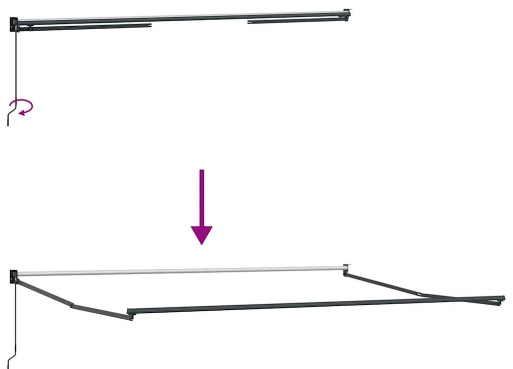 vidaXL Τέντα Πτυσσόμενη Πορτοκαλί/Καφέ 4 x 3 μ. Ύφασμα και Αλουμίνιο