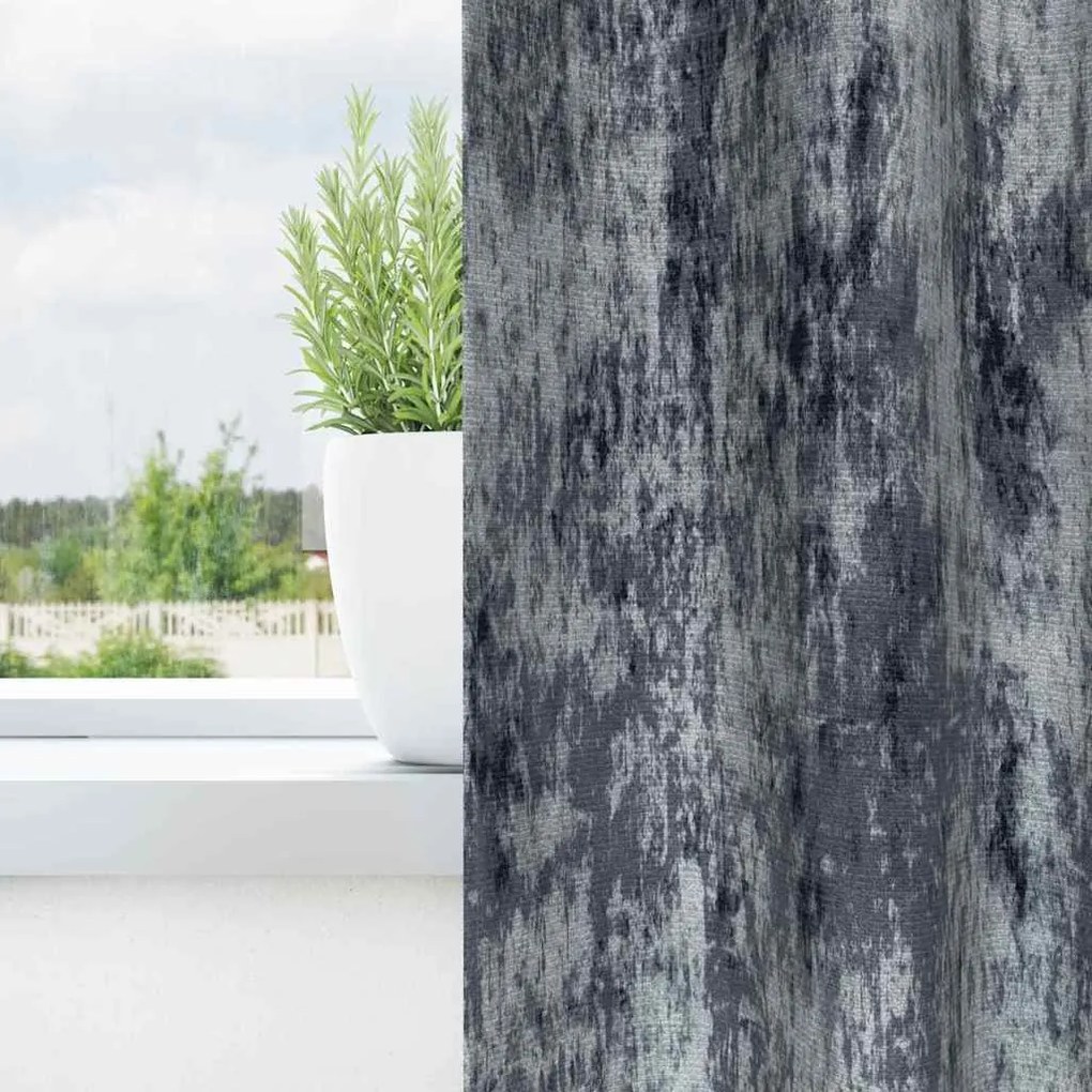 vidaXL Κουρτίνα με κουρτίνες 2 pcs Ασημί γκρι 225 x 140 εκ. Βελούδο