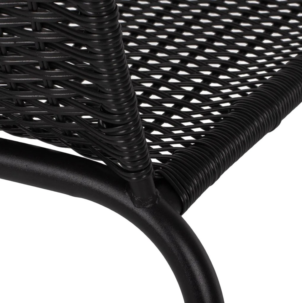 Καρέκλα - Πολυθρόνα CAMEL C5015.03 Μαύρη Μεταλλική με Wicker 50x55x73Y εκ. 50x55x73 εκ.