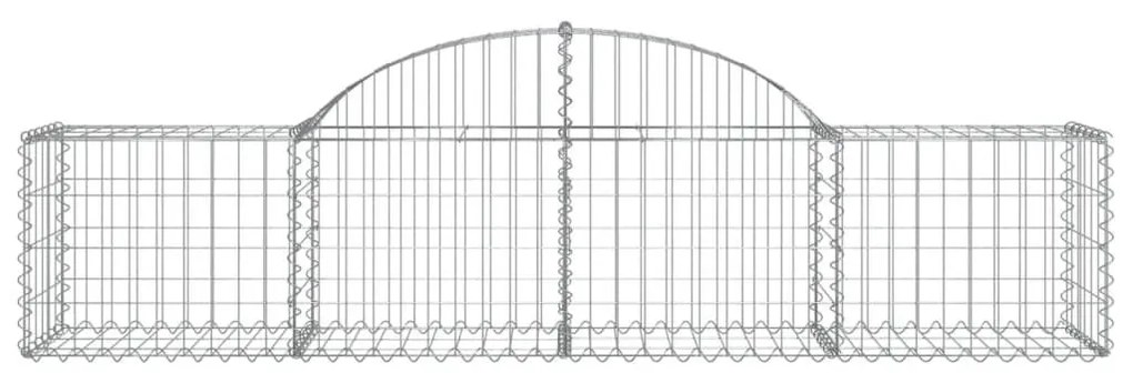 Συρματοκιβώτια Τοξωτά 30 τεμ. 200x50x40/60 εκ. Γαλβαν. Ατσάλι - Ασήμι