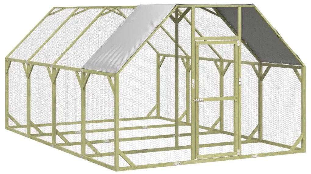 vidaXL Κοτέτσι 268x400x190 εκ. από Μασίφ Εμποτισμένο Ξύλο Πεύκου