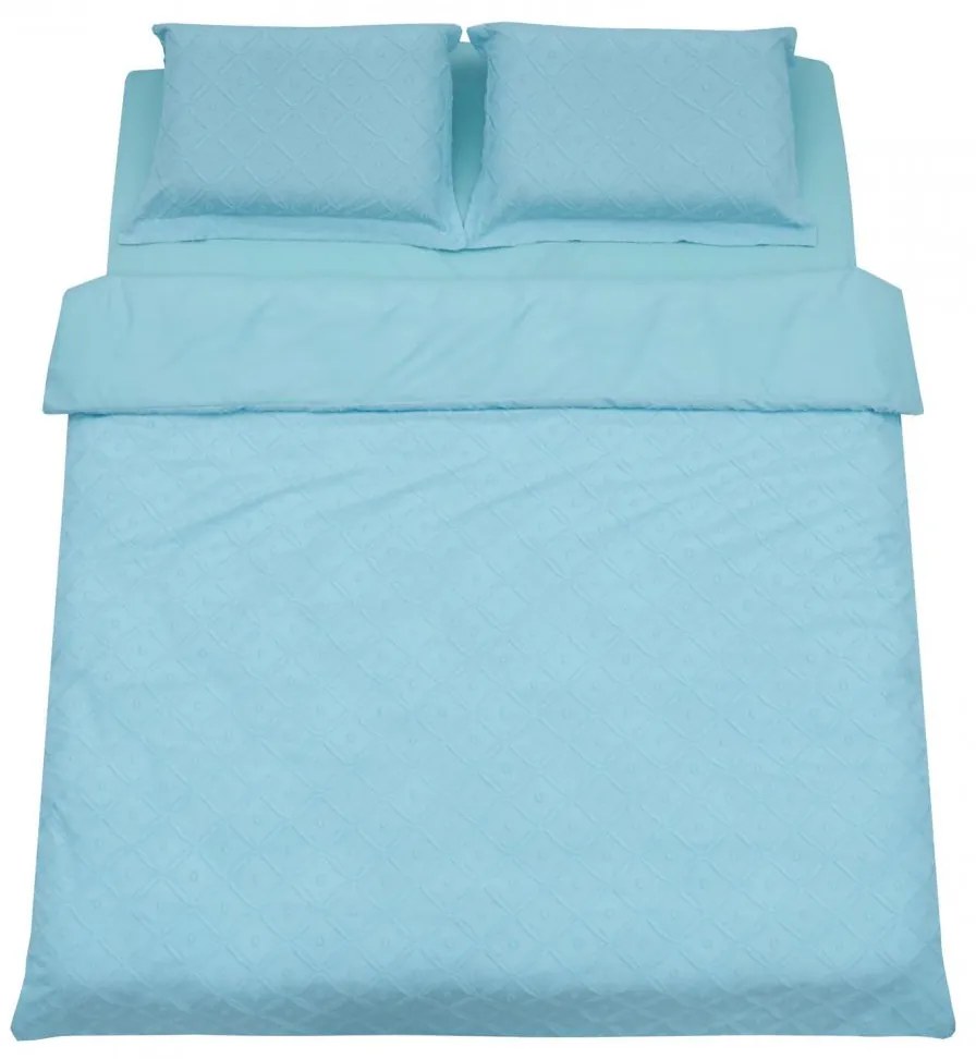 Heinner HR-4KSBED-TFBLUE Σετ Παπλωματοθήκη + Σεντόνι + 2 Μαξιλαροθήκες King Size 200x220εκ. Μπλε