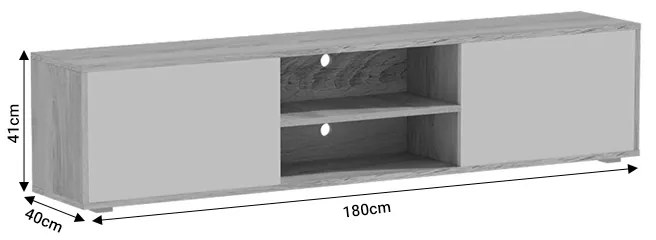 Έπιπλο τηλεόρασης Darion pakoworld μελαμίνης μαύρο 180x40x41εκ.