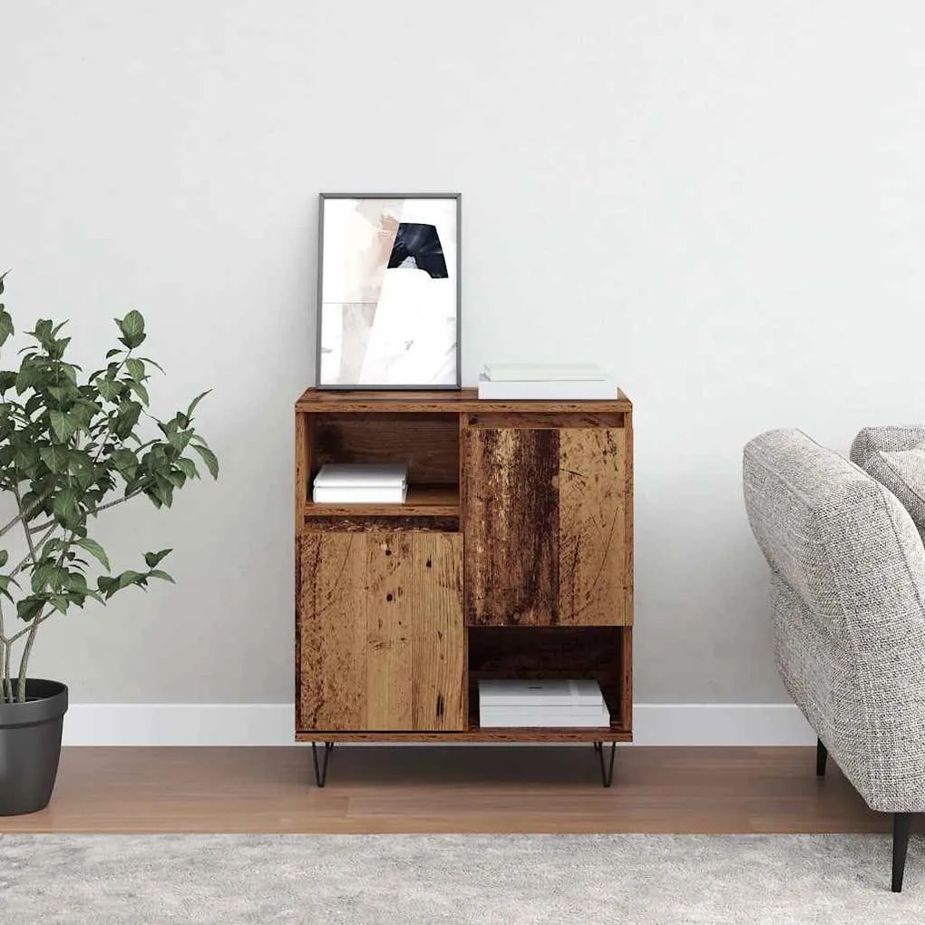 vidaXL Πλαϊνό γραφείο Παλιό ξύλο 60 x 35 x 70 cm