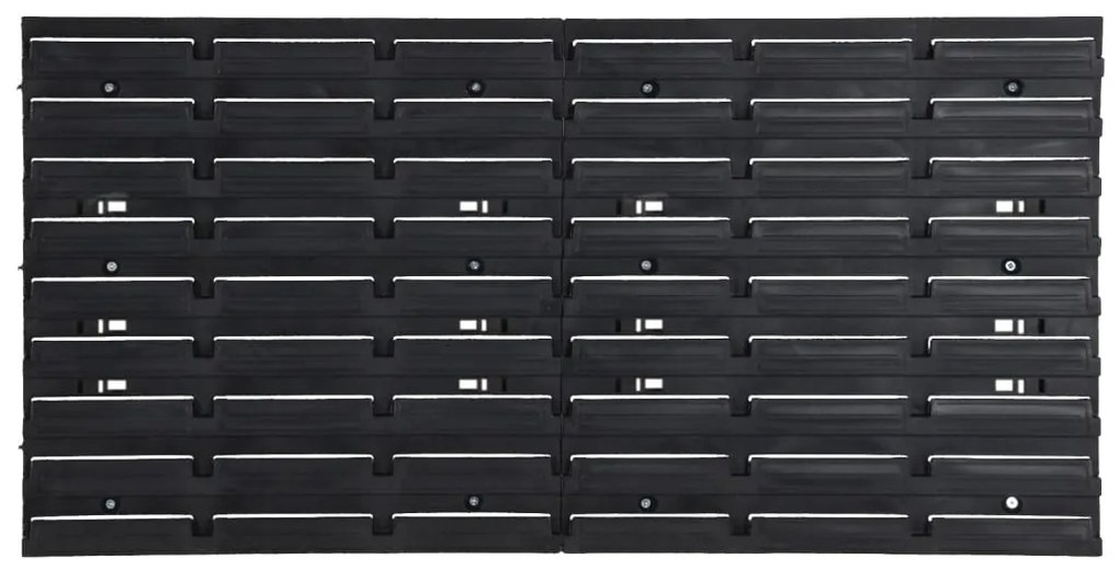 vidaXL Σετ Ραφιών Εργαστηρίου 30 τεμ. Κόκκινο και Μαύρο 77x39 εκ. PP