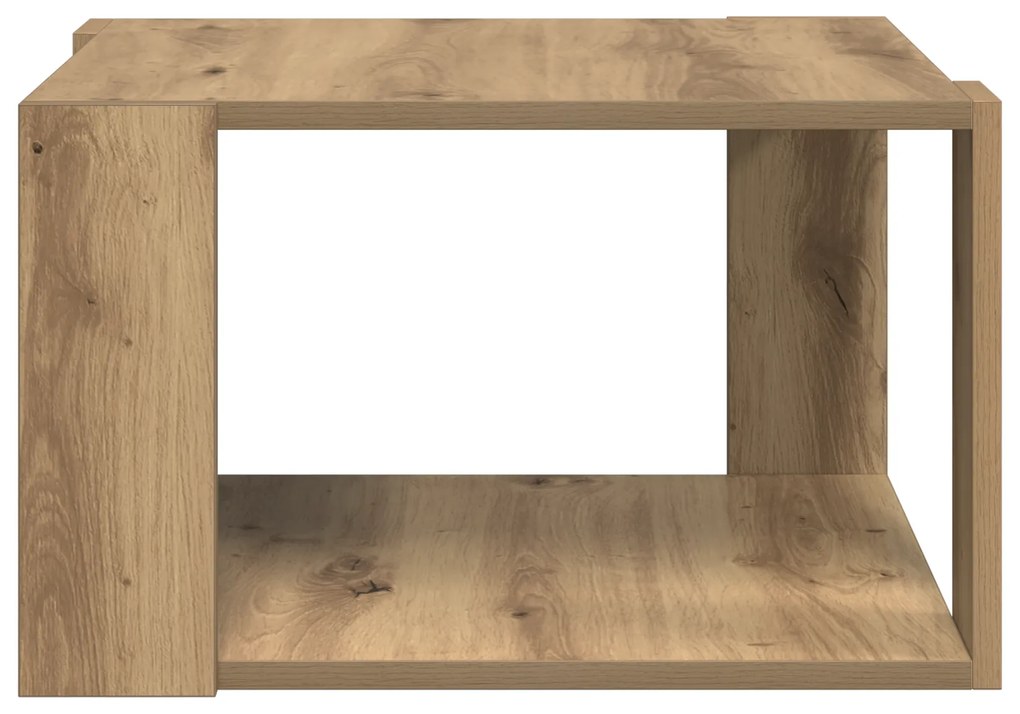 vidaXL Τραπεζάκι Καφέ Δρυς 51,5x51,5x30 cm Μηχανικής Ξυλείας