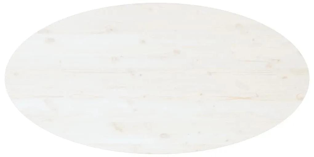 Τραπεζάκι Σαλονιού Λευκό 110x55x45 εκ. από Μασίφ Ξύλο Πεύκου - Λευκό
