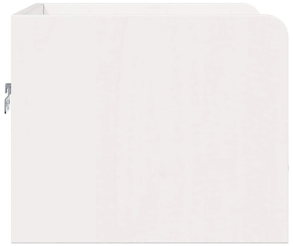 vidaXL Κομοδίνο με συρτάρι Λευκό 38 x 36 x 29,5 εκ Μασίφ ξύλο πεύκου