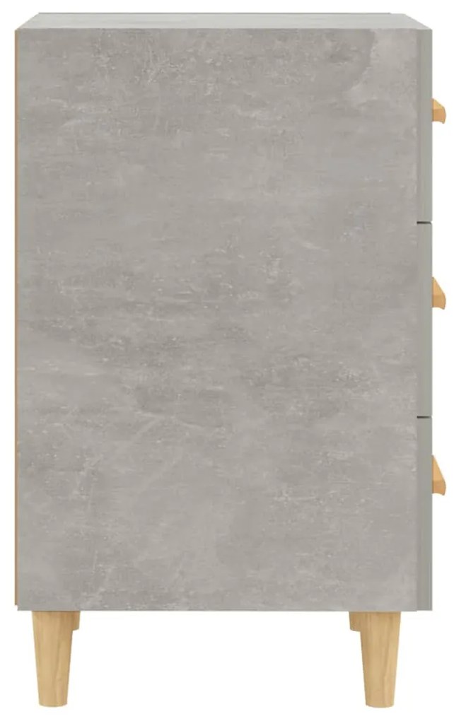 vidaXL Κομοδίνο Γκρι Σκυροδέματος 40x40x66 εκ. από Επεξεργασμένο Ξύλο