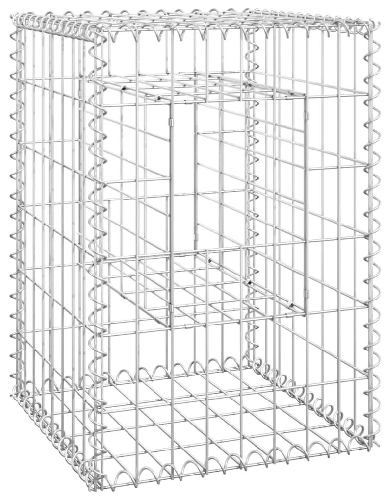 vidaXL Συρματοκιβώτια Στύλοι 2 τεμ. 40 x 40 x 60 εκ. Σιδερένιοι