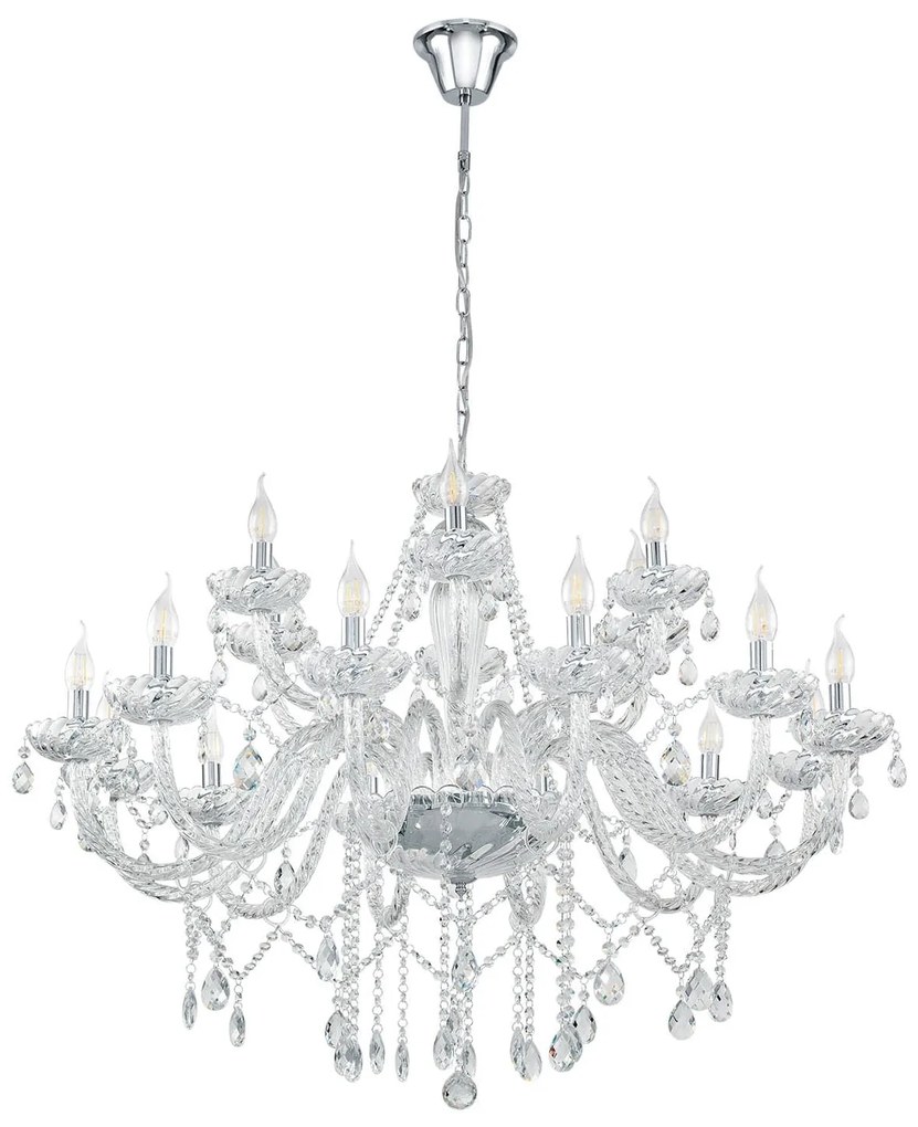 Φωτιστικό Οροφής Basilano 1 39103 Clear Eglo Metal, Glass