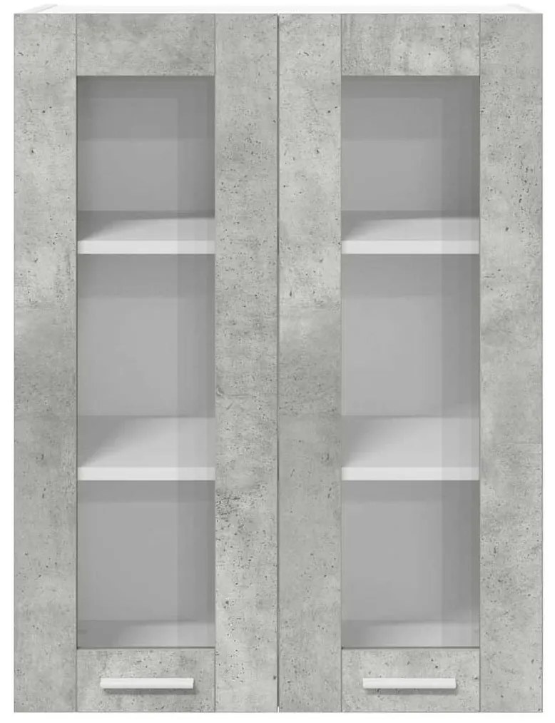 vidaXL Κρεμαστό ντουλάπι με αποθήκευση Σκυρόδεμα Γκρι 60 x 31 x 80 εκ.