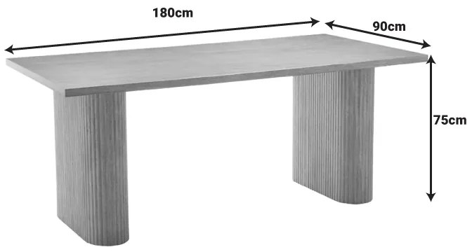 Τραπέζι Loozir pakoworld mdf σε όψη τραβερτίνας 180x90x75εκ