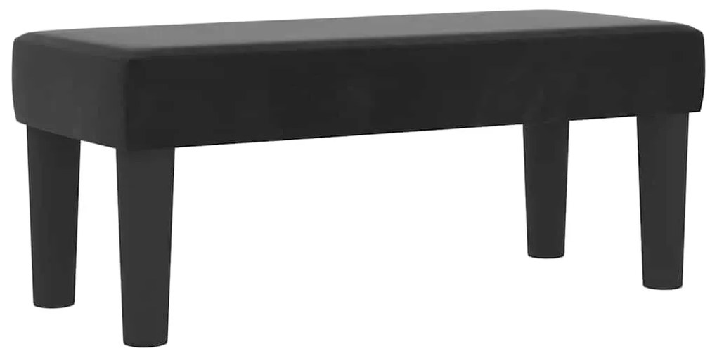 vidaXL Κρεβάτι με ελατήρια με στρώμα Μαύρο 80 x 200 cm Βελούδο