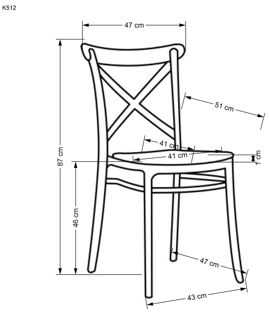 K512 chair black / brown DIOMMI V-CH-K/512-KR