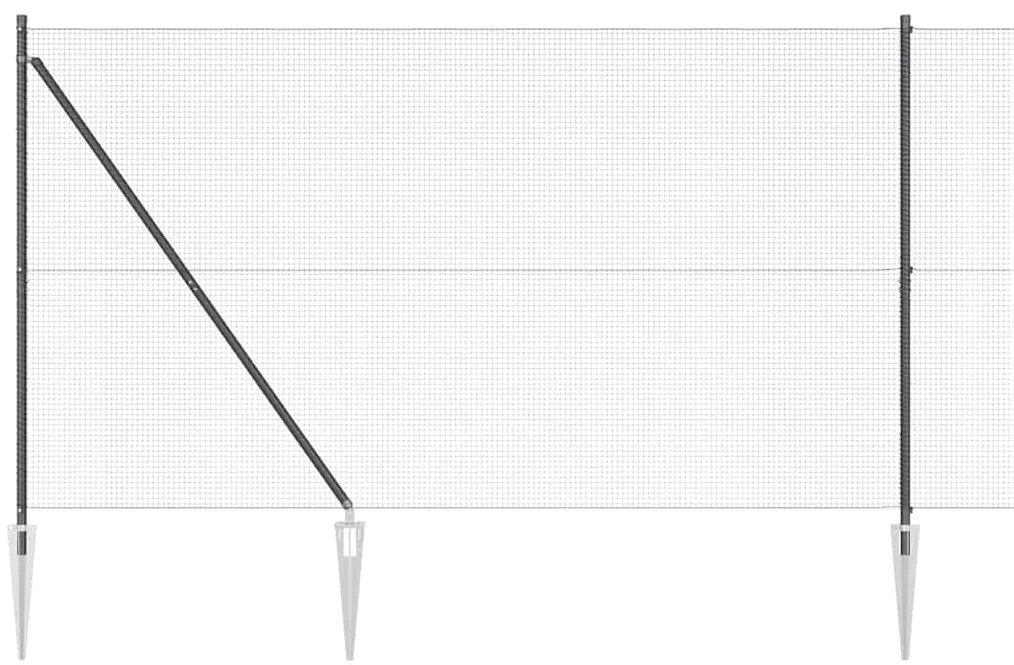 vidaXL Φράχτης με Στήλες. Γκρι 1.5 x 10 m Ατσάλι