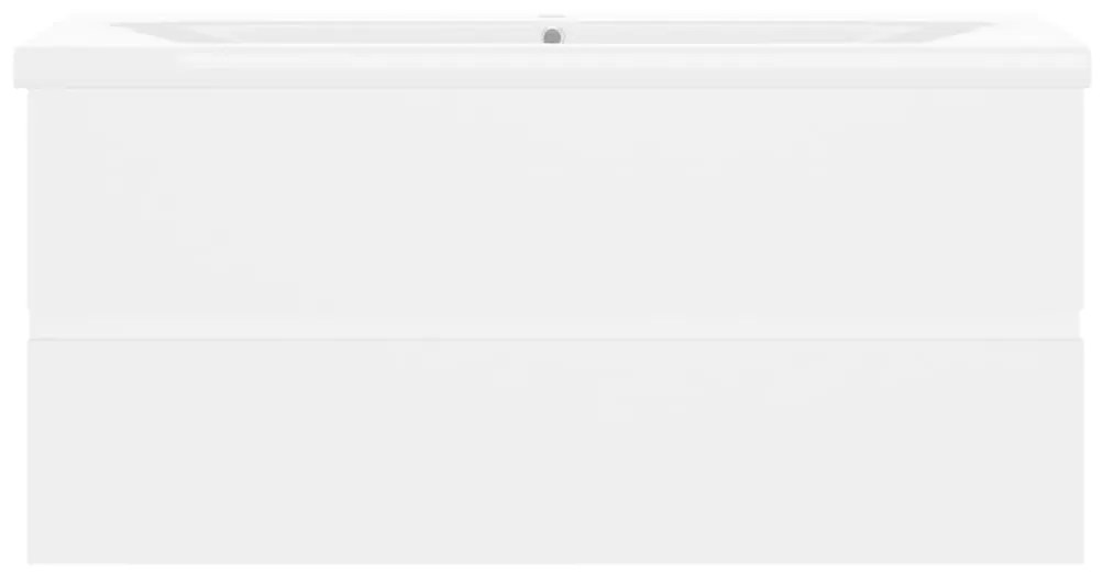 vidaXL Ντουλάπι Μπάνιου με Νιπτήρα Λευκό από Μοριοσανίδα