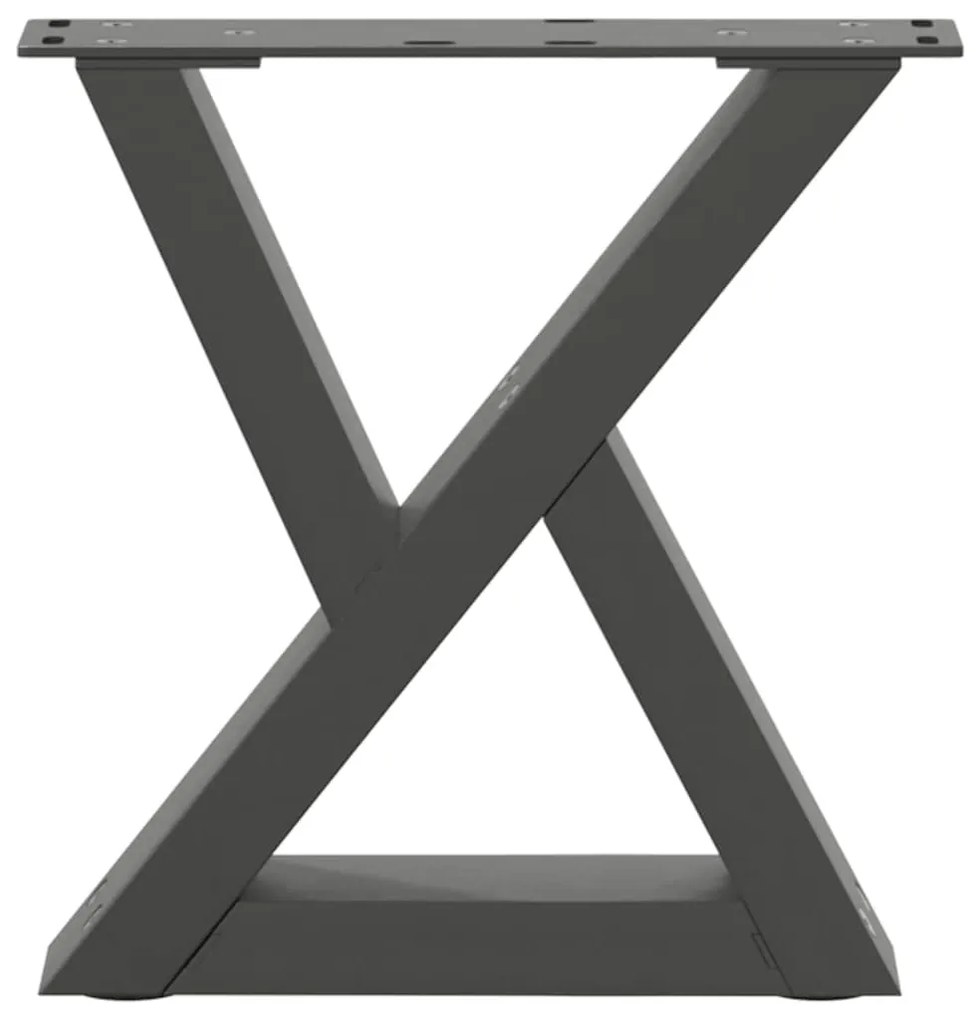 vidaXL Πόδια Τραπεζιού Σαλονιού 2 τεμ. Ανθρακί 30x(30-31,3) εκ. Ατσάλι