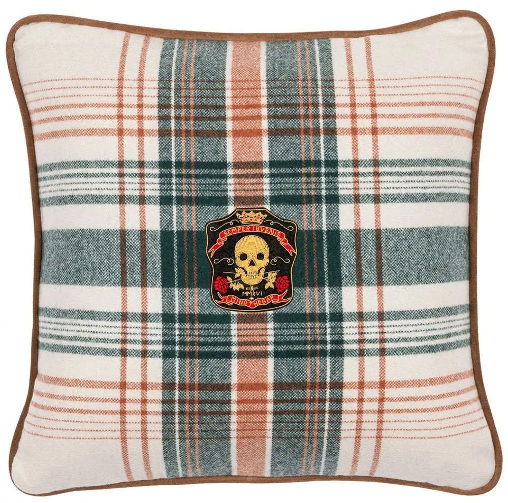 Μαξιλάρι Διακοσμητικό (Με Γέμιση) Monterey Plaid LC40152 50x50cm Multi-White MindTheGap 50X50 50x50cm Fabric