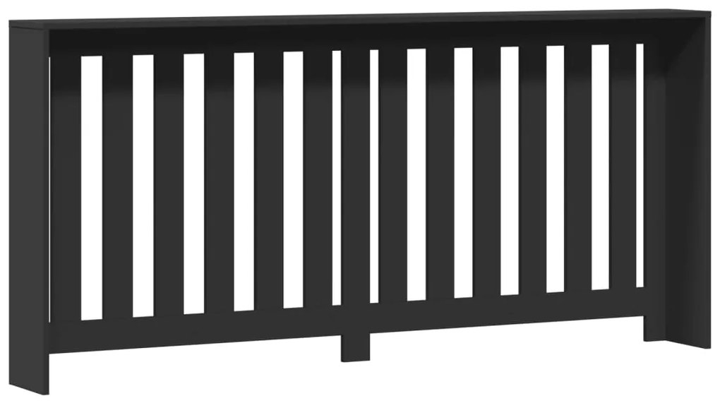 vidaXL Κάλυμμα Καλοριφέρ Μαύρο 175x20x82 εκ. από Επεξεργασμένο Ξύλο