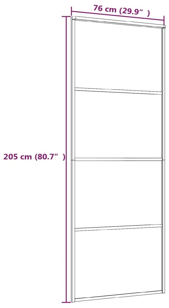 ΠΟΡΤΑ ΣΥΡΟΜΕΝΗ ΜΑΥΡΗ 76 X 205 ΕΚ. ΑΠΟ ΑΛΟΥΜΙΝΙΟ ΚΑΙ ΓΥΑΛΙ ESG 149479