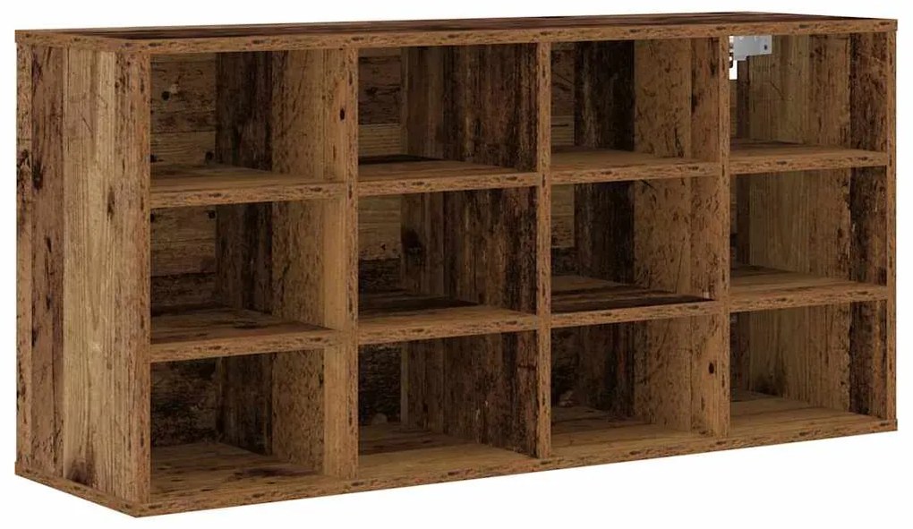 vidaXL Ντουλάπα Παπουτσιών με ράφι Παλιό ξύλο 103 x 30 x 51 εκ.