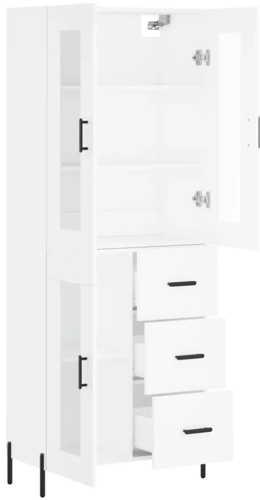 vidaXL Ντουλάπι Λευκό 69,5x34x180 εκ. από Επεξεργασμένο Ξύλο