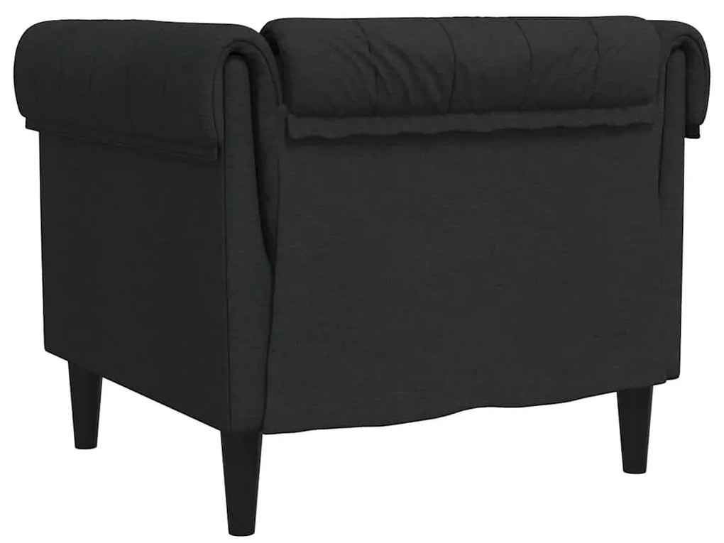 vidaXL Πολυθρόνα Chesterfield Μαύρο Υφασμάτινη