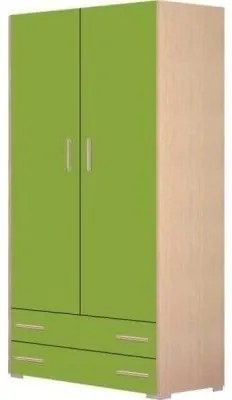 Ντουλάπα Παιδική Δίφυλλη Νο.2 105x180x50cm Green Two Door Μελαμίνη