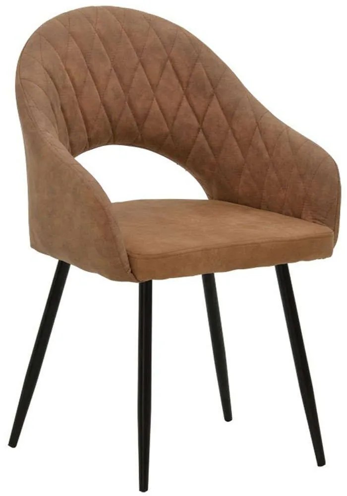 Πολυθρόνα Macie 029-000151 58x50x85cm Antique Brown-Black Wood, Fabric