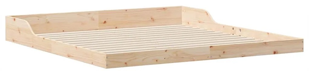 vidaXL Σκελετός Κρεβατιού Καφέ 200 x 210 cm Μασίφ ξύλο πεύκου