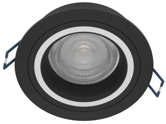 Έξυπνο Χωνευτό Σποτ Φωτιστικό Οροφής LED 4,7W RGB TW 3CCT Dimmable Φ9,3cm Carosso-Z Eglo-900764-Μαύρο 900764