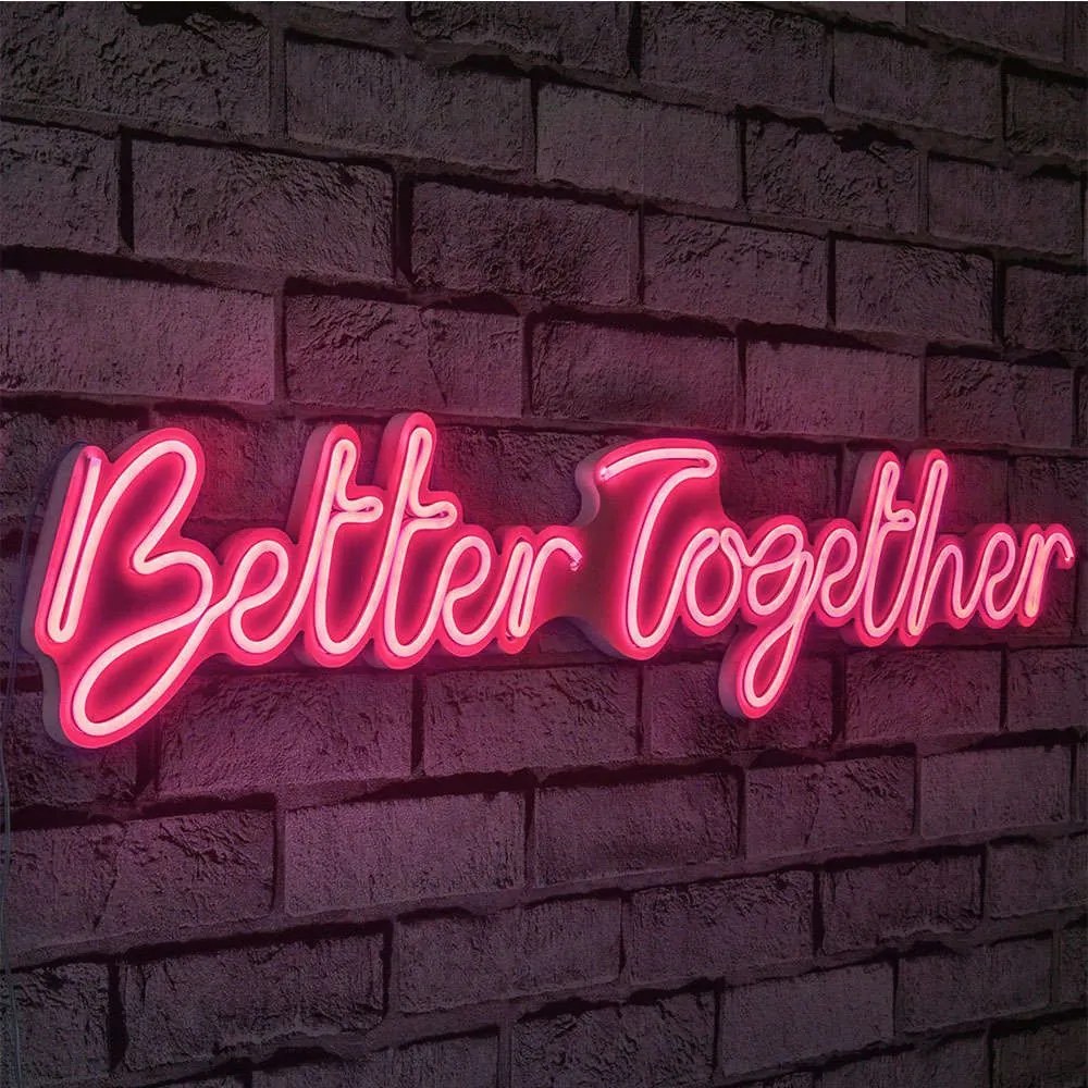 Διακοσμητικό Φωτιστικό Τοίχου Better Together 395NGR1515 84x2x16cm Led 22,6W Pink Wallity