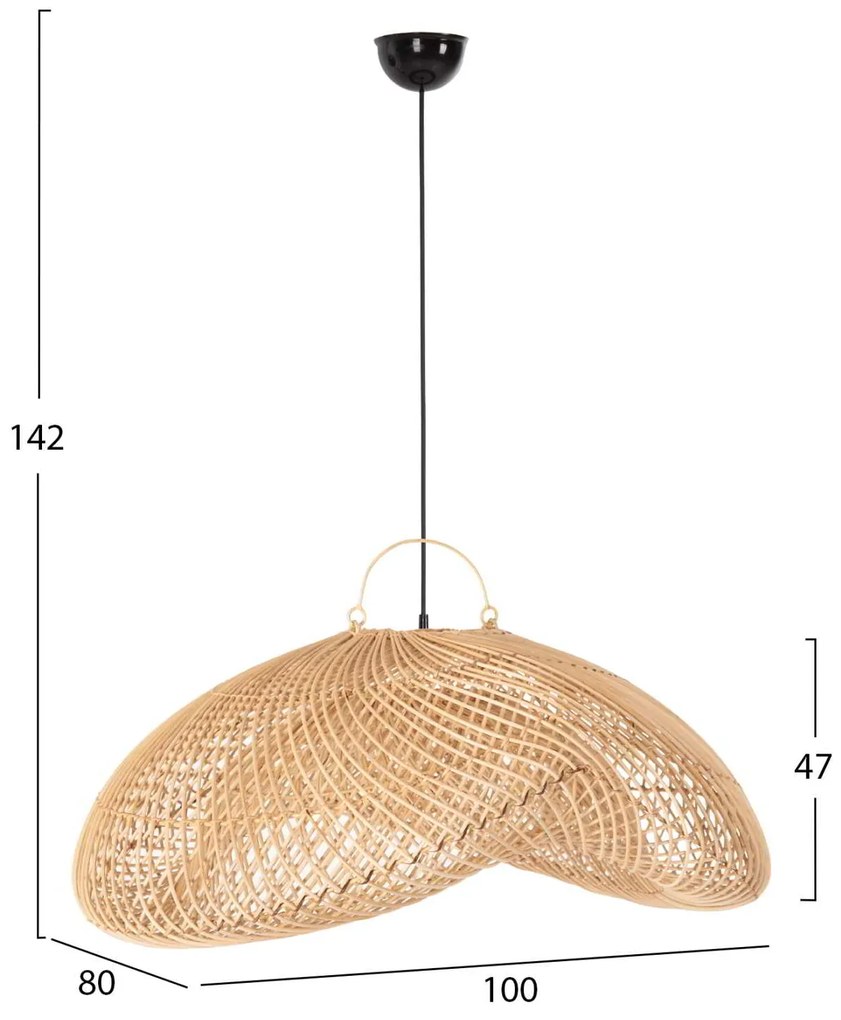 ΦΩΤΙΣΤΙΚΟ ΟΡΟΦΗΣ ΚΡΕΜΑΣΤΟ HM7861 RATTAN ΣΕ ΦΥΣΙΚΟ ΧΡΩΜΑ 100x80x142Υ εκ.