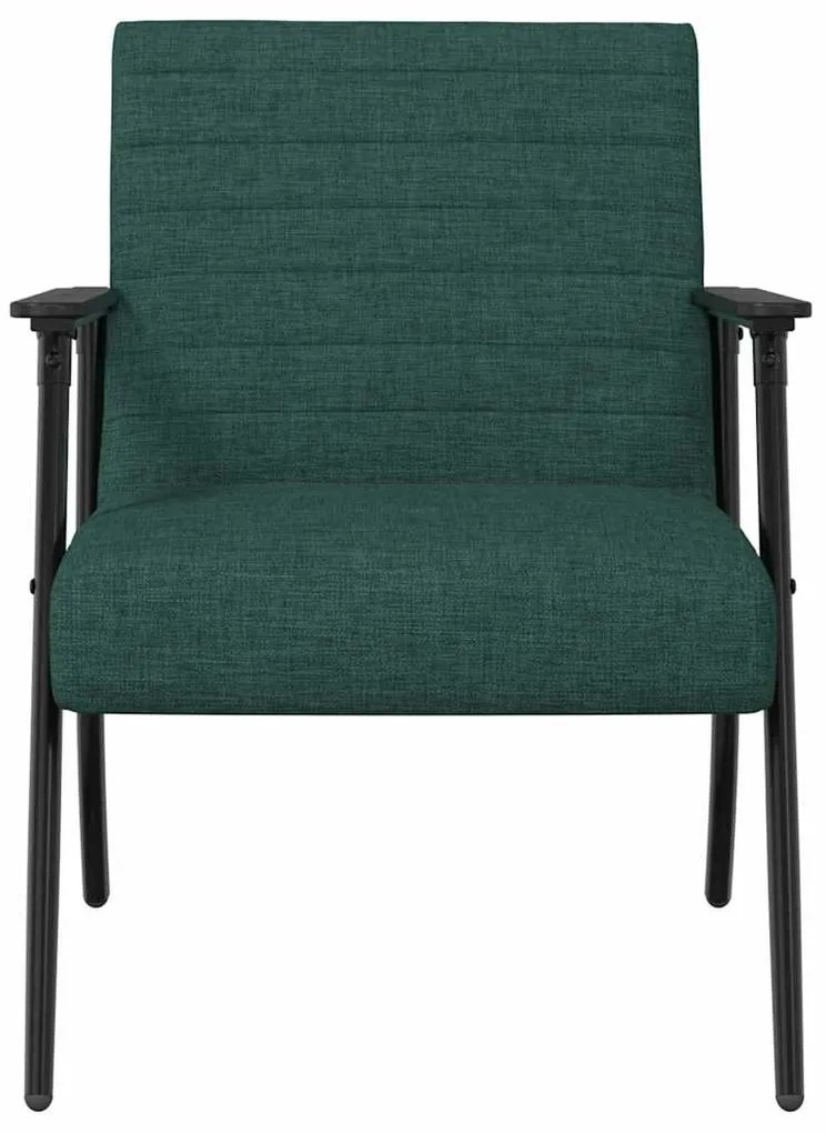 vidaXL Πολυθρόνα Σκούρο Πράσινο 59 x 75 x 78 εκ ύφασμα