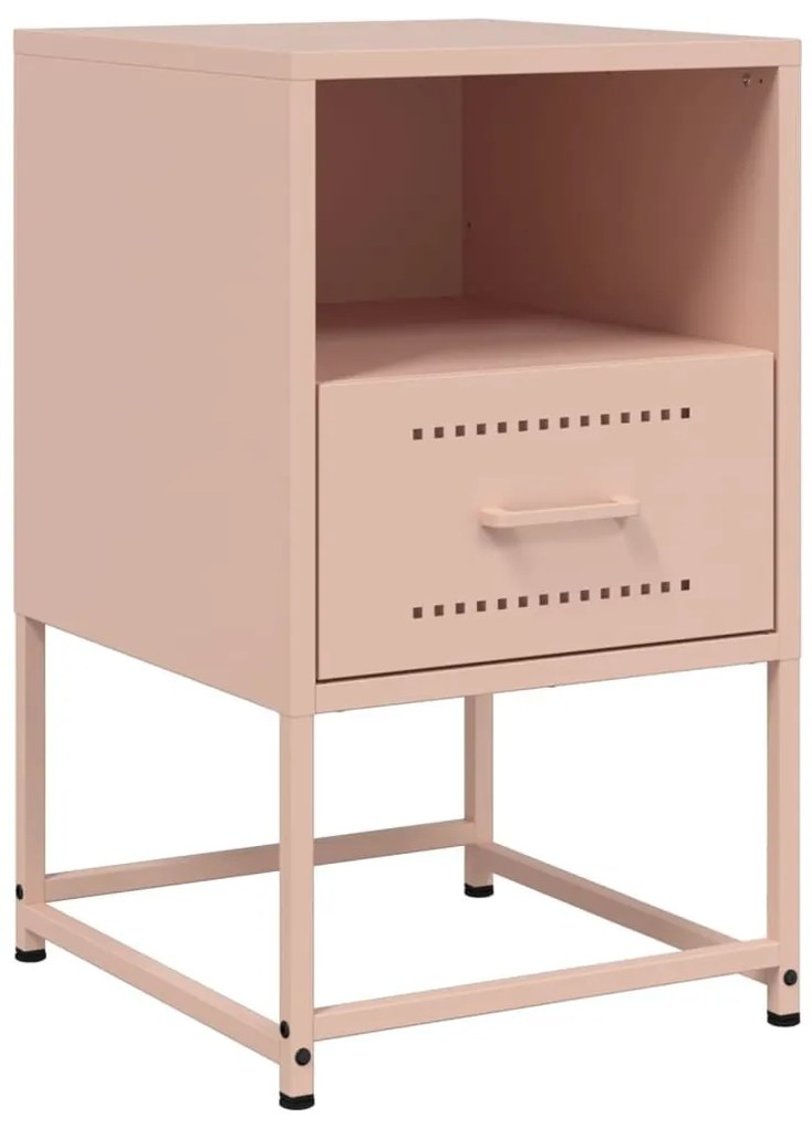Κομοδίνο Ροζ 36x39x60,5 εκ. από Χάλυβα - Ροζ